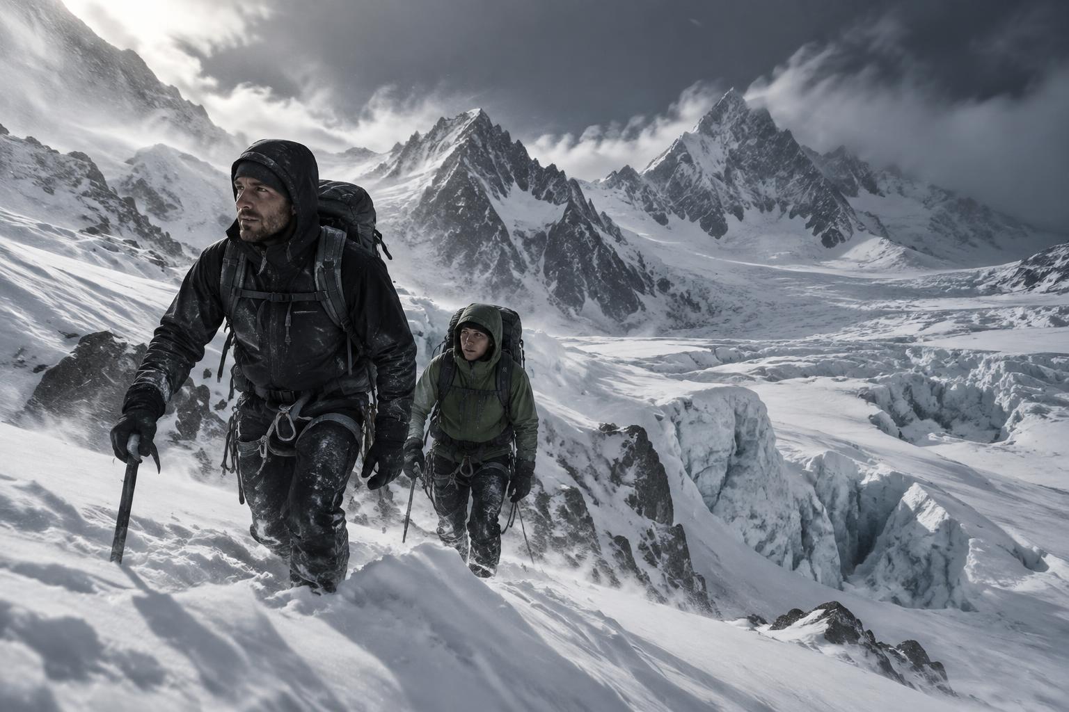 RESISTIQ expedition team crossing a glacier